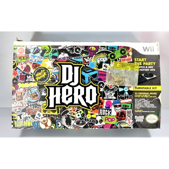 Nintendo Wii DJ Hero Turntable 95855.809 with Manual In Original Box Tested - Picture 1 of 15